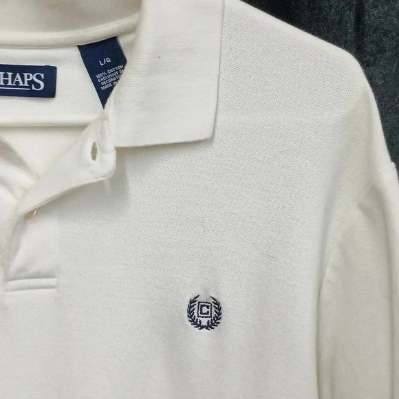 white button up  Polo size large champs like new - Picture 5 of 6